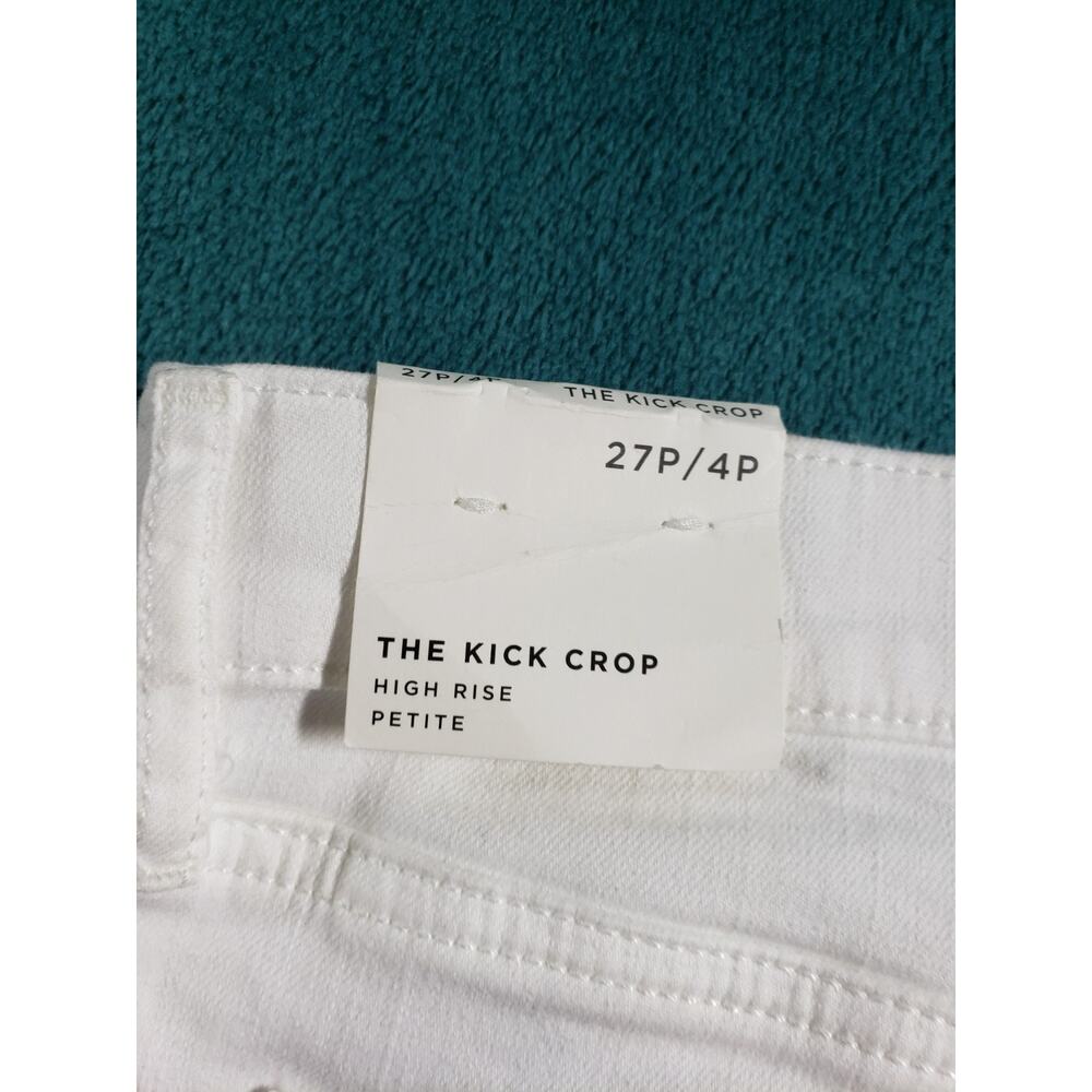 Loft Jeans Size 4 Petite Womens White Stretch Denim Pants Kick Crop Bootcut NWT - Picture 16 of 16